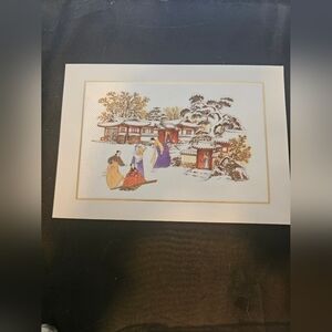 Unique Vintage‎ Multicolor Asian-Inspired Illustration